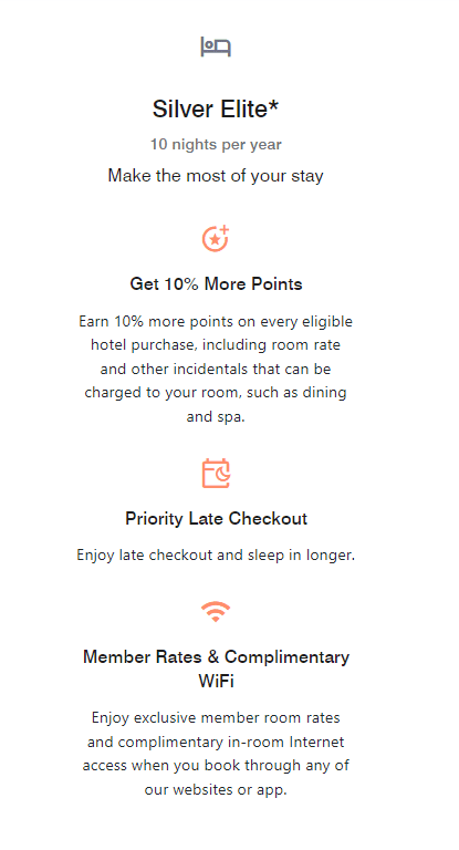 Marriot Silver status benefits