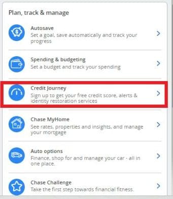 Chase bank join credit journey