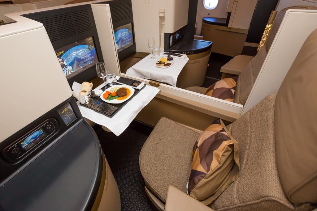 Etihad business class seats