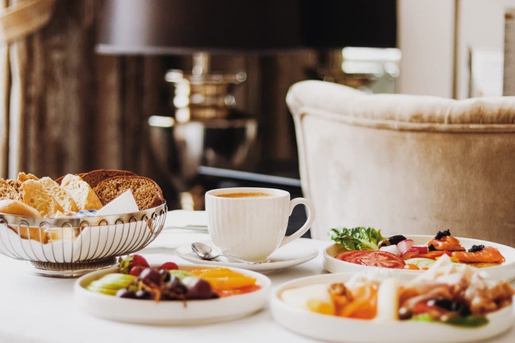 Luxury five star star room breakfast