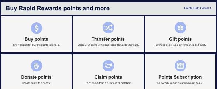 Southwest program buy transfer miles