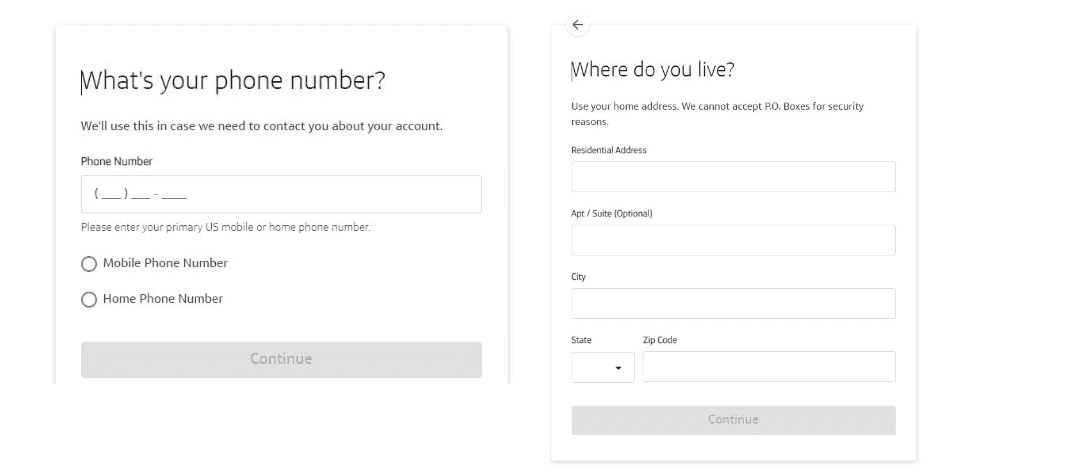 enter personal details when joining capital one creditwise