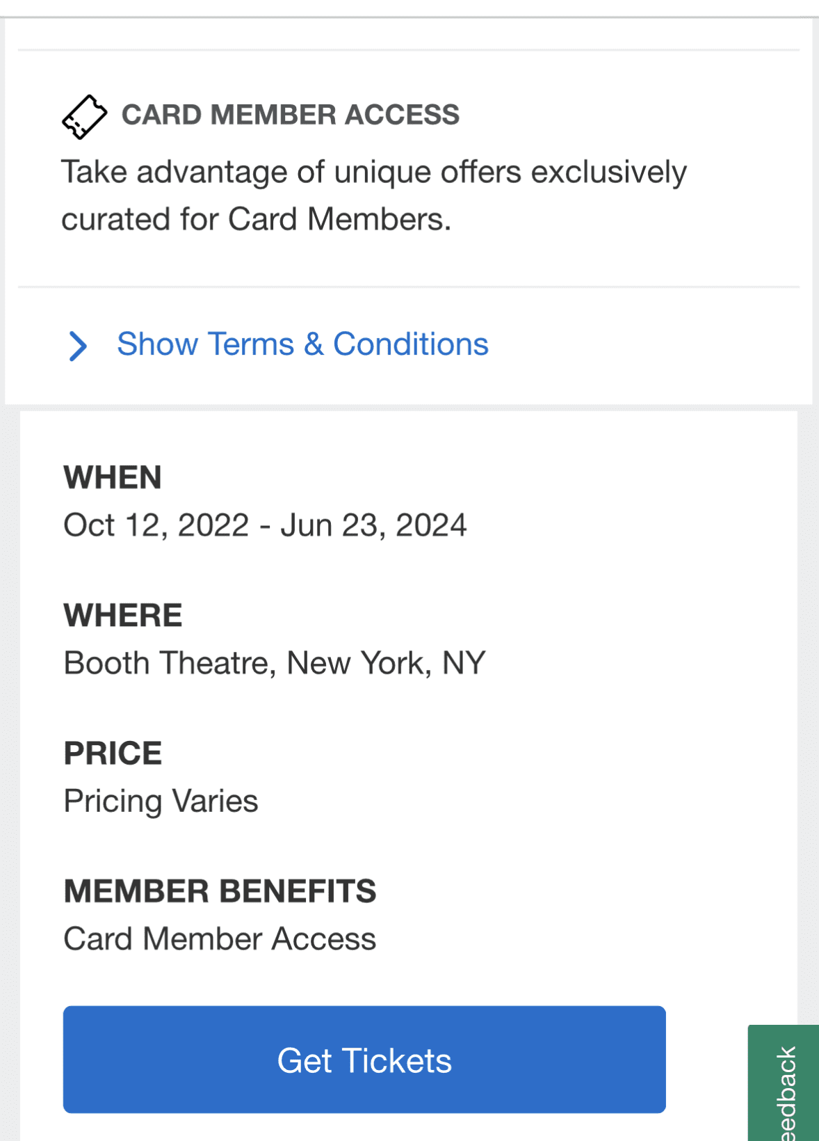 Amex membership Experience unique offers