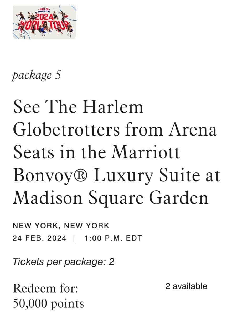 Book Marriot Moments experience with points