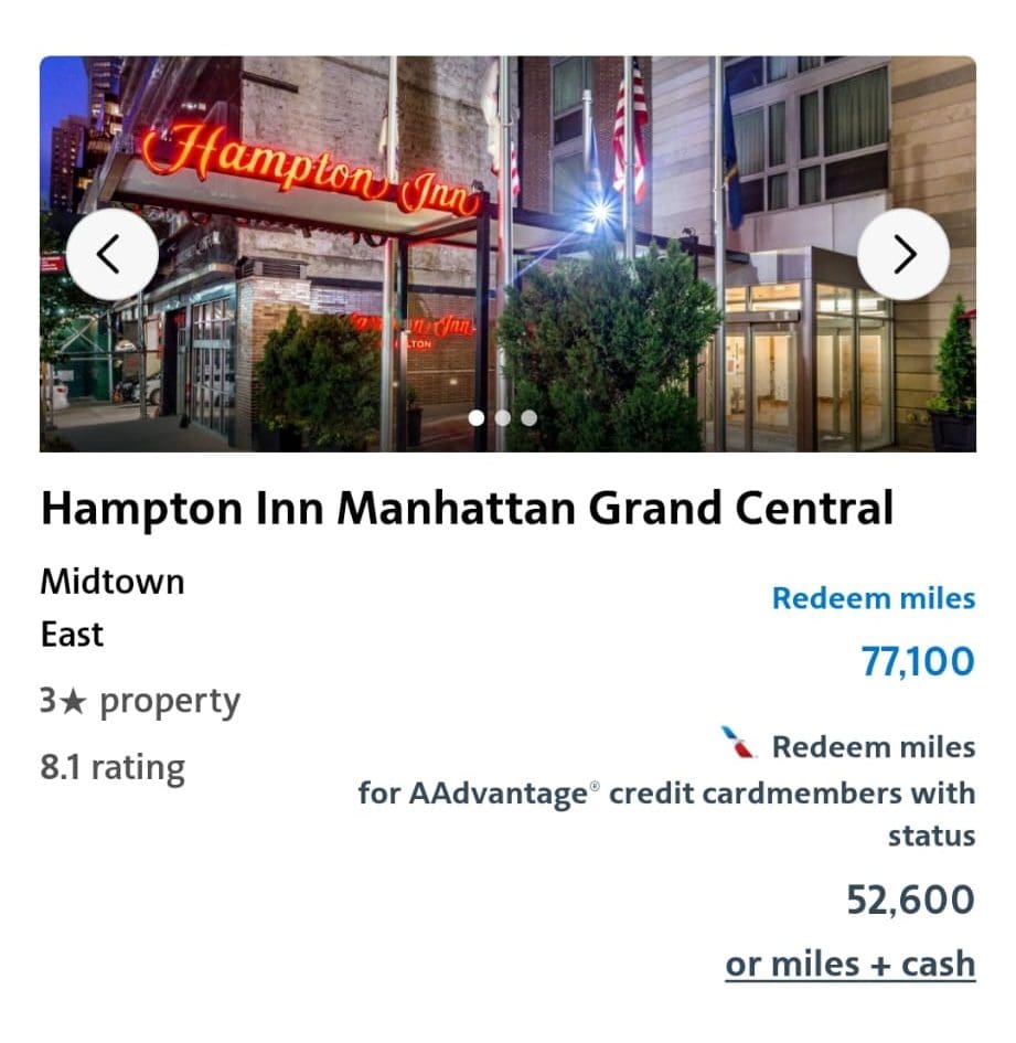 Book an experience with AAdvantage card