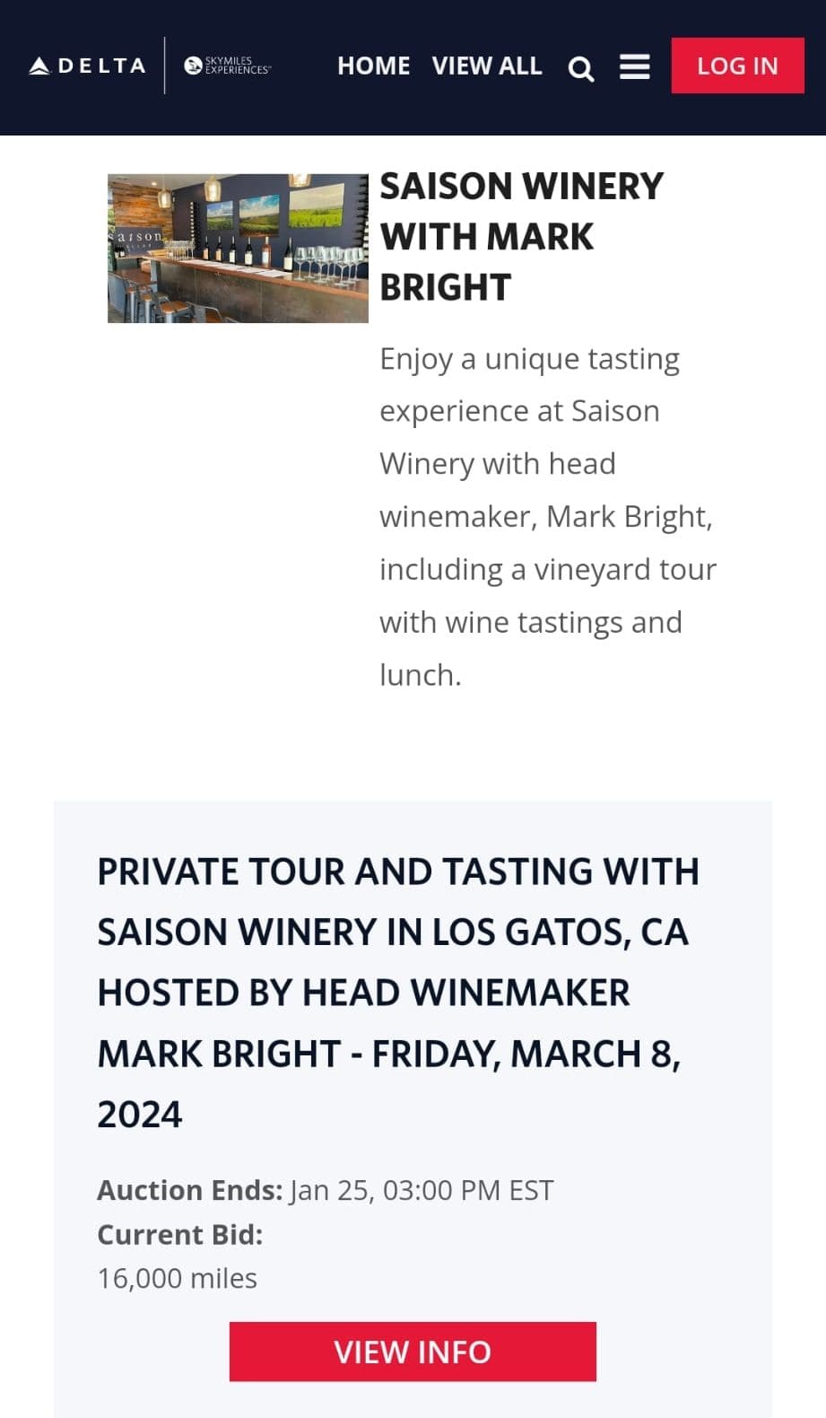 Book experience with Delta Platinum card