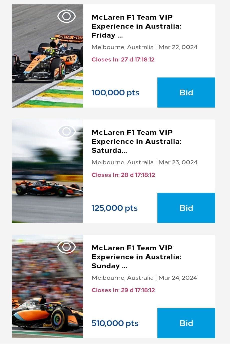 Bid and book experience with Hilton miles