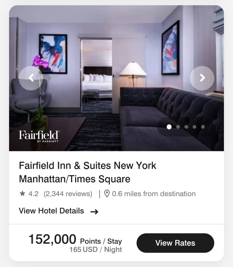 Book hotel with Marriot Bonvoy points