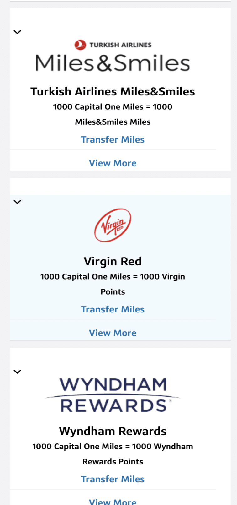 Capital One Transfer Partners