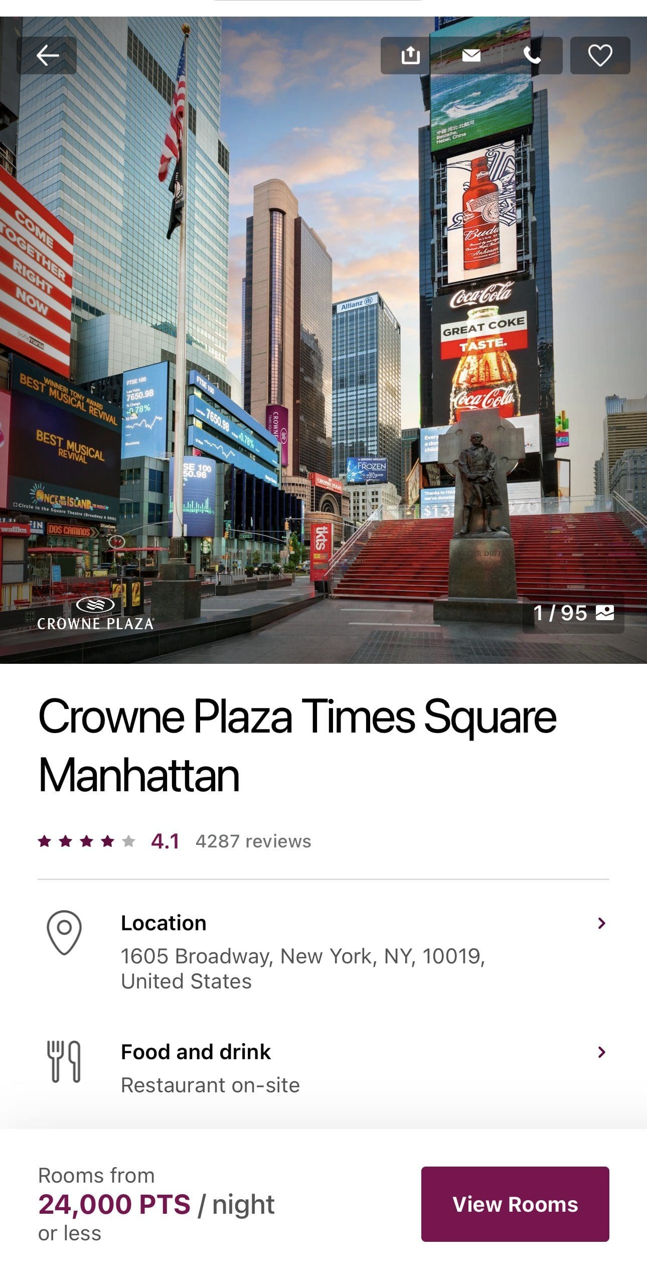 Book hotel with IHG miles